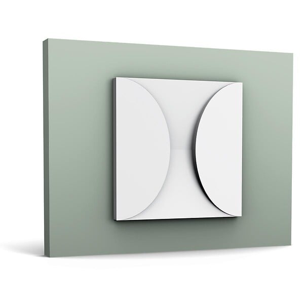 ORAC DECOR - W107 CIRCLE - élément décoratif mural pour former des motifs - 33,3x33,3x2,9cm (L x l x h) Orac Decor Carton complet - large