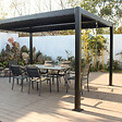 CONCEPT USINE - Pergola bioclimatique 4x3m structure et lames en aluminium gris anthracite NAXOS - vignette