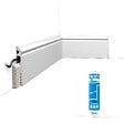 ORAC DECOR - Pack 10 mètres Plinthe de rénovation SX186 avec colle - Orac x Cimaises-et-plus - 13,8 x 2,2 x 200cm (h x p x L) - surplinthe décorative polymère - vignette