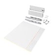 EMUCA - Kit de tiroirs pour cuisine ou salle de bains Vertex avec réglages 3D, hauteur 178mm, avec panneaux inclus, module 900mm, Peint en blanc - vignette