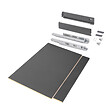 EMUCA - Kit de tiroirs pour cuisine ou salle de bains Vertex avec réglages 3D, hauteur 93mm, avec panneaux inclus, module 900mm, Gris antracite - vignette