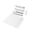 EMUCA - Kit de tiroirs pour cuisine ou salle de bains Vertex avec réglages 3D, hauteur 93mm, avec panneaux inclus, module 600mm, Peint en blanc - vignette