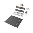 EMUCA - Kit de tiroirs pour cuisine ou salle de bains Vertex avec réglages 3D, hauteur 93mm, avec panneaux inclus, module 600mm, Gris antracite - vignette