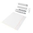 EMUCA - Kit de tiroirs pour cuisine ou salle de bains Vertex avec réglages 3D, hauteur 93mm, avec panneaux inclus, module 900mm, Peint en blanc - vignette