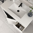 COSYNEO - Meuble de salle de bain 70cm simple vasque sans miroir sur pieds avec portes et tiroirs - blanc - HARO - vignette