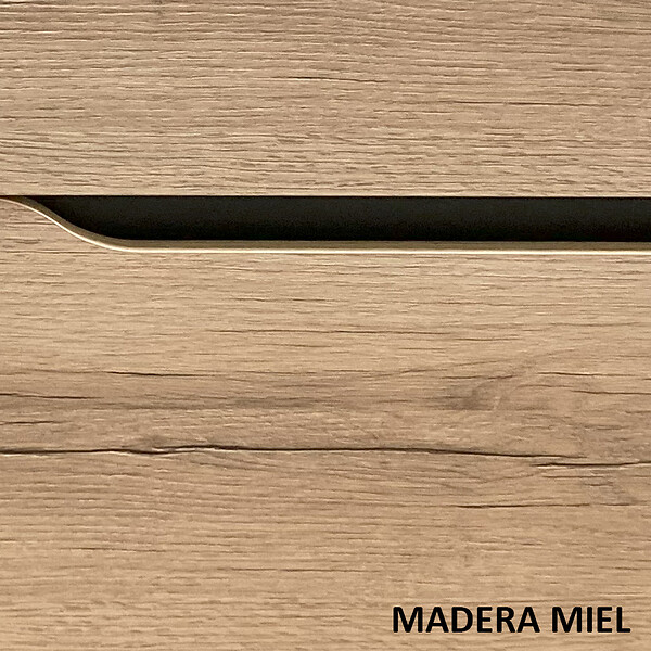 COSYNEO - Meuble de salle de bain 80cm simple vasque - 2 tiroirs - madera miel (bois clair) - LUNA - large