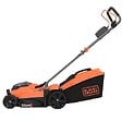 BLACK+DECKER - Tondeuse 33 cm 18V de 25 à 65 mm de hauteur, fonction mulching, sac collecteur 35 L - BLACK+DECKER - avec 2 batteries 18v 4Ah et chargeur - BCMW33184L2-QW - vignette