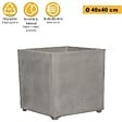 ARTPLAST - Pot de Fleur Carré Gris 50L 40x40cm - Jardinière Extérieure Balcon Terrasse Jardin ARTPLAST - vignette