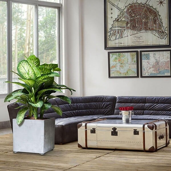 ARTPLAST - Pot de Fleur Carré Gris 50L 40x40cm - Jardinière Extérieure Balcon Terrasse Jardin ARTPLAST - large