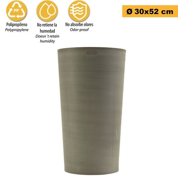 ARTPLAST - Pot de Fleurs Conique Gris Ø30cm H52cm - Pot de Fleurs Haut en Plastique Recyclé - Design Italien ARTPLAST - large