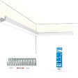 ORAC DECOR - Pack 10 m Corniche éclairage indirect + Bandeau LED + Colle CX189 Orac , Paulmann- 5,5x4,2x200cm (h x p x L) - moulure décorative polymère - vignette