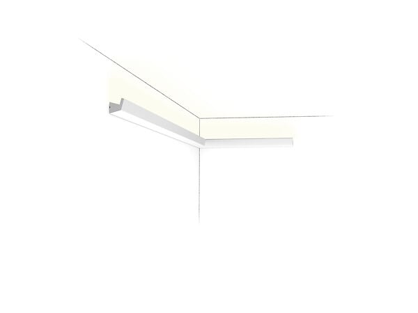 ORAC DECOR - Pack 10 m Corniche éclairage indirect + Bandeau LED + Colle CX189 Orac , Paulmann- 5,5x4,2x200cm (h x p x L) - moulure décorative polymère - large