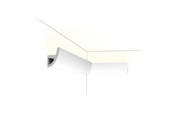 ORAC DECOR - Pack 10 mètres Corniches Plafond C373 avec colle - Orac x Cimaises-et-plus - 8 x 5 x200cm (h x p x L) - moulure décorative polyuréthane - large