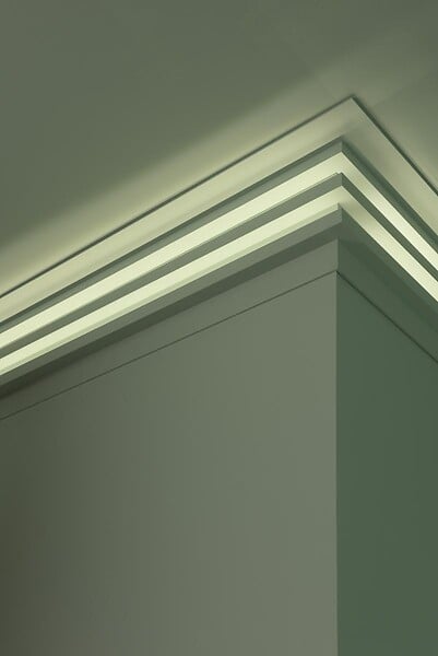 ORAC DECOR - C382 Corniche Plafond Orac Decor -Luxxus - 14x5cm (h x p) Pack 2 pièces - large