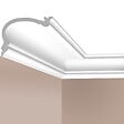 SANS - Corniche Multifonction Cimaises et plus C18 - 8,8x12,2x200cm (h x p x L) - moulure décorative polyuréthane - vignette