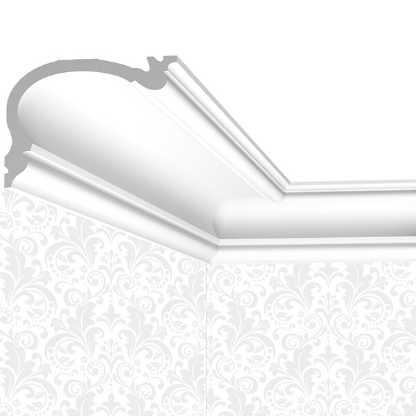 SANS - Corniche Multifonction Cimaises et plus C18 - 8,8x12,2x200cm (h x p x L) - moulure décorative polyuréthane - large