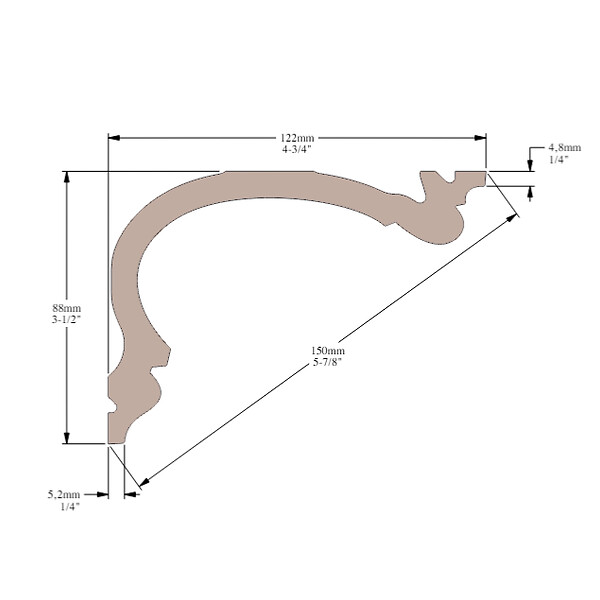 SANS - Corniche Multifonction Cimaises et plus C18 - 8,8x12,2x200cm (h x p x L) - moulure décorative polyuréthane - large
