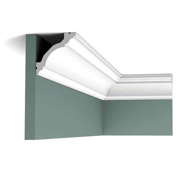 ORAC DECOR - Pack 10 mètres Corniches Plafond C213 avec colle - Orac x Cimaises-et-plus - 8x8x200cm (h x p x L) - moulure décorative polyuréthane - large