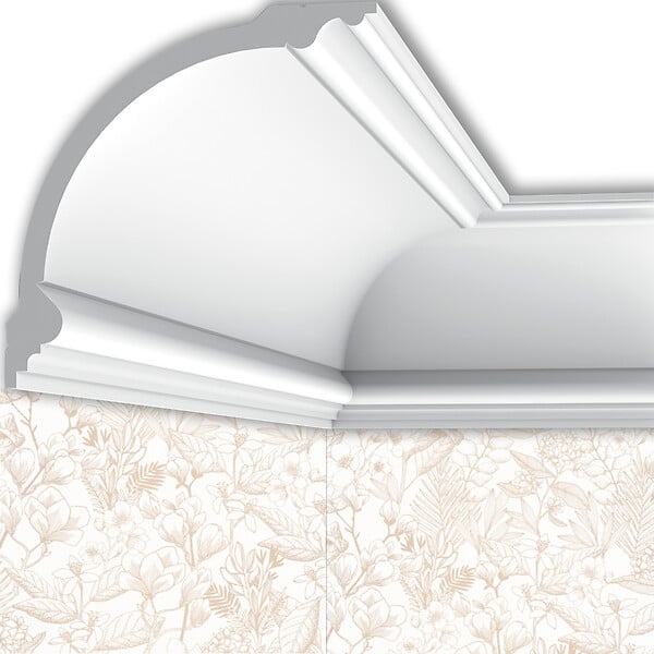 SANS - Corniche plafond Cimaises et plus C17 -18x18x200cm (h x p x L) - moulure décorative polyuréthane - large