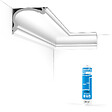 ORAC DECOR - Pack 10 mètres Corniches Plafond C341 avec colle - Orac x Cimaises-et-plus - 8.8 x 12.2 x200cm (h x p x L) - moulure décorative polyuréthane - vignette