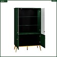OTITEC - Armoire Vitrine - H.150 x L.92 x P.40 cm - SAPIN - vignette