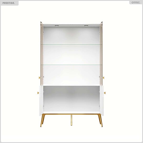 OTITEC - Armoire Vitrine - H.150 x L.92 x P.40 cm - PRESTIGE - large