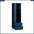 OTITEC - Armoire Vitrine - H.190 x L.55 x P.40 cm - MARIN - vignette