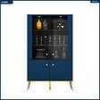 OTITEC - Armoire Vitrine - H.150 x L.92 x P.40 cm - MARIN - vignette