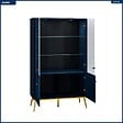 OTITEC - Armoire Vitrine - H.150 x L.92 x P.40 cm - MARIN - vignette