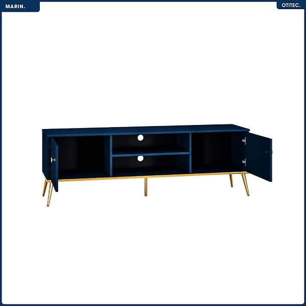OTITEC - Meuble TV - H.54 x L.160 x P.40 cm - MARIN - large
