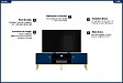 OTITEC - Meuble TV - H.54 x L.160 x P.40 cm - MARIN - vignette
