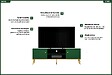 OTITEC - Meuble TV - H.54 x L.160 x P.40 cm - SAPIN - vignette
