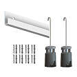 ARTITEQ - Cimaise Box PREMIUM Classic Rail Blanc Mat + Tiges 2mm - 200 cm - Kit tout en un Blanc mat à peindre - vignette