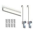 ARTITEQ - Cimaise Box ÉCO Classic Rail + Tige 2mm - 200 cm - Kit tout en un Blanc mat à peindre - vignette