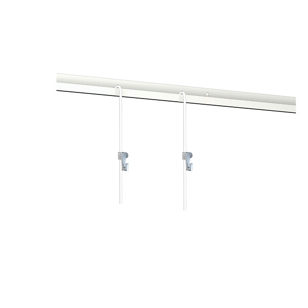 ARTITEQ - Cimaise Box ÉCO Classic Rail + Tige 2mm - 200 cm - Kit tout en un Blanc mat à peindre - large