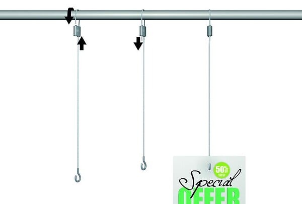 ARTITEQ - Loop Hanger + Câble acier 1 mm 200 cm + crochet - Artiteq - large