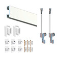 ARTITEQ - Cimaise Box ÉCO Click Rail 200 cm - Kit tout en un Blanc laqué - vignette