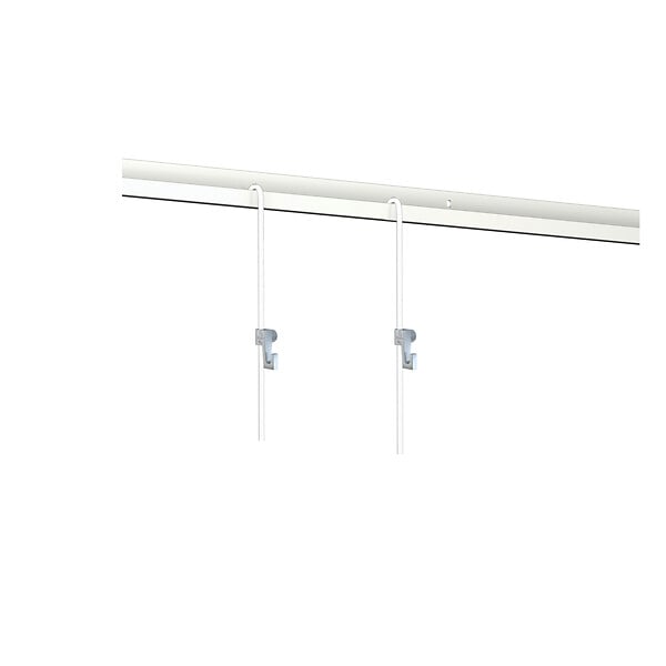 ARTITEQ - Cimaise Box ÉCO Classic Rail + Tige 2mm - 200 cm - Kit tout en un Blanc laqué - large