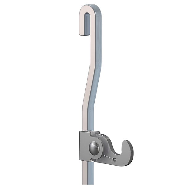 ARTITEQ - Cimaise Box PREMIUM Classic Rail Gris + Tiges 4 mm - 200 cm - Kit tout en un - large