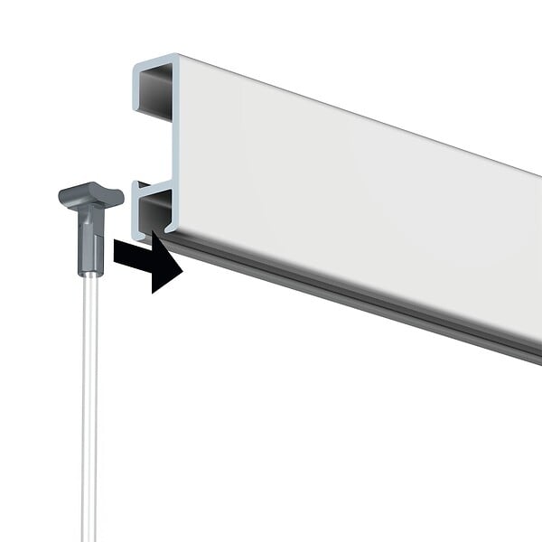 ARTITEQ - Pack de 5 fils perlon transparents + solid slider 2 mm - Accessoire Cimaise Artiteq 100 cm - large