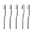 ARTITEQ - Pack 5 Tiges aluminium Grises coudées 4 mm - Accessoire Cimaise Tableau 150 cm - vignette