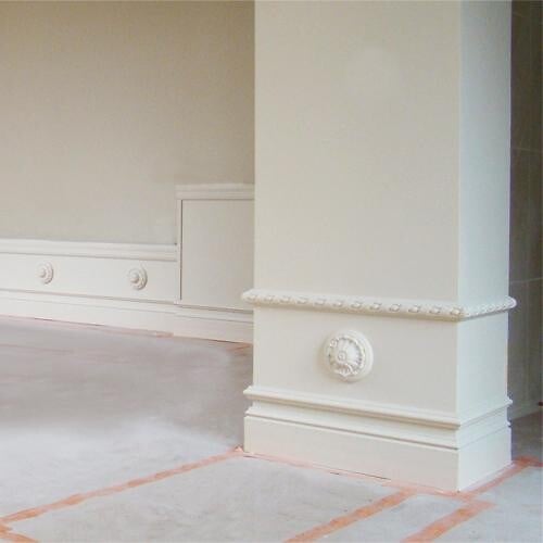 ORAC DECOR - P1020 Cimaise murale Orac Decor - 5x2,5x200cm (h x p x L) - moulure décorative polyuréthane Carton 8 pièces - large