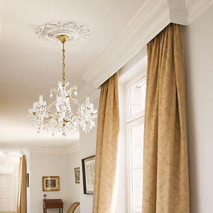 ORAC DECOR - R17 Rosace de plafond Orac Decor ø 47cm - moulure décorative polyuréthane Avec un tube de colle - large