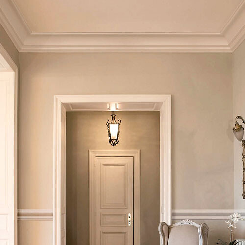 ORAC DECOR - P8050 Cimaise murale Orac Decor - 12x3x200cm (h x p x L) - moulure décorative polyuréthane Carton 8 pièces - large