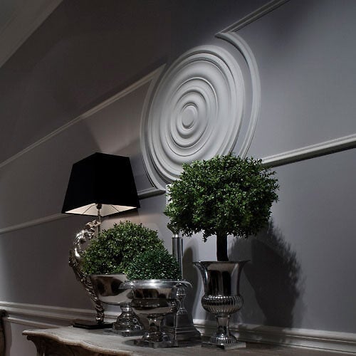 ORAC DECOR - R40 Rosace de plafond Orac Decor ø 74.5cm - moulure décorative polyuréthane Avec un tube de colle - large