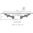 ORAC DECOR - R10 Rosace de plafond Orac Decor ø 15cm - moulure décorative polyuréthane Avec un tube de colle - vignette