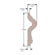 SANS - Cimaise , moulure murale M07 Cimaises et plus - 7,5x2,0x200cm (h x p x L) - moulure décorative polymère - vignette