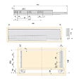 EMUCA - Kit de tiroirs pour cuisine ou salle de bains Vertex avec réglages 3D, hauteur 178mm, avec panneaux inclus, module 450mm, Gris antracite - vignette
