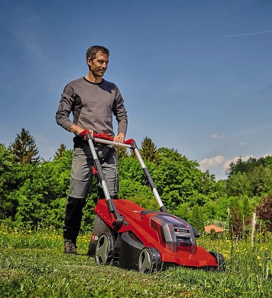 EINHELL - Tondeuse à gazon sans fil RASARRO 36/36 Kit Power X-Change EINHELL 3413282 avec 2 batteries 3,0 Ah et 2 chargeurs - large