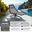 TECTAKE - Chaise longue ergonomique TOULON gris - vignette